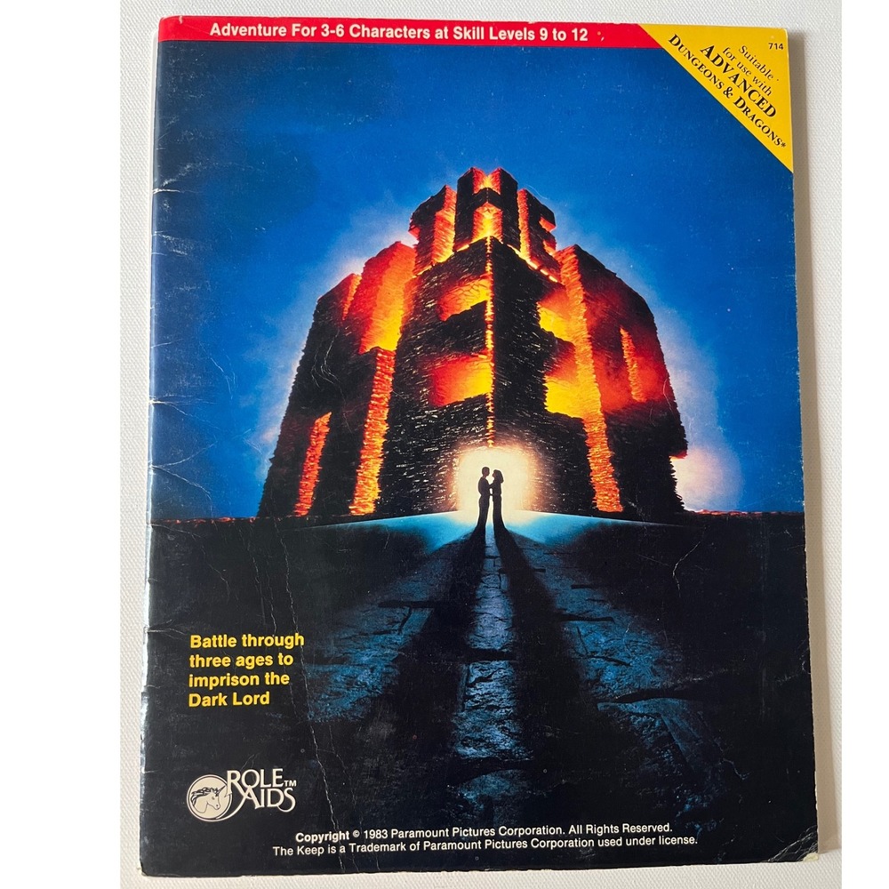 ADND THE KEEP Role Aids Adventure 3-6‎ Player Skill Level 9-12 1983